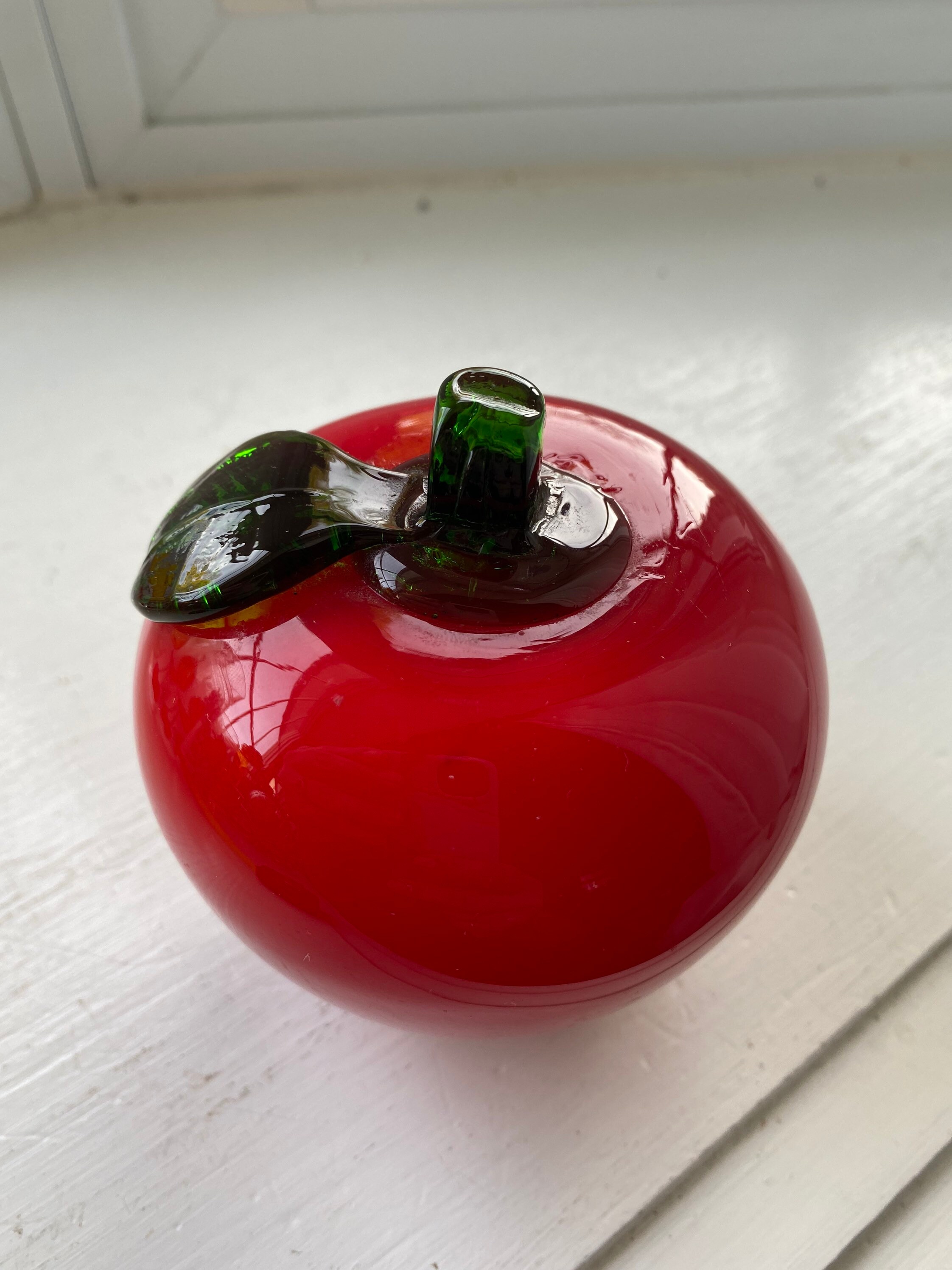 Vintage Murano Glass Apple - Etsy