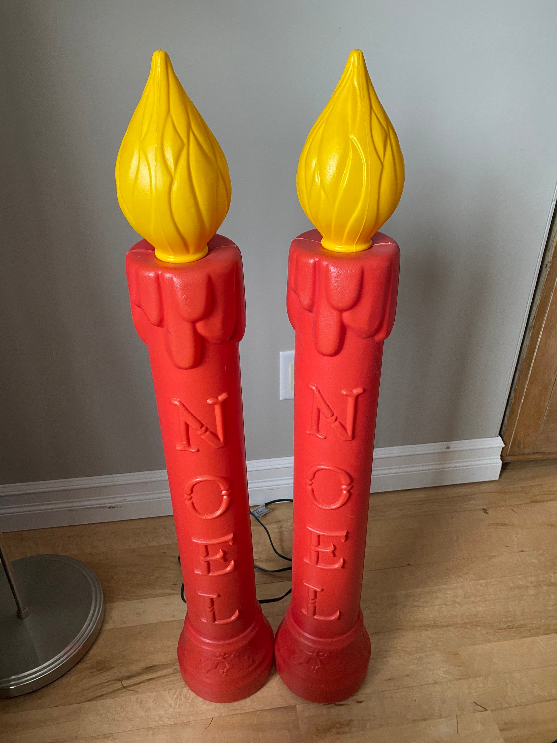 Vintage Christmas Candle Blow Molds