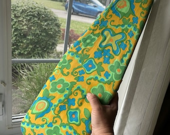 Vintage Sleeve Ironing Board with Retro Fabric Cover, Groovy Floral Ironing Board, Small Ironing Board, Mini Ironing Board