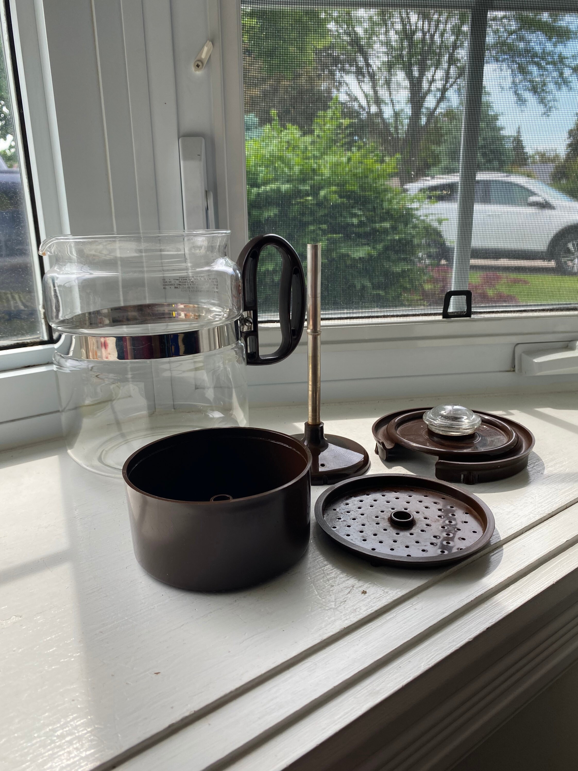 Vintage Gemco Brand Heat Resistant Glass Coffee Pot Percolator B-1 Stove Top