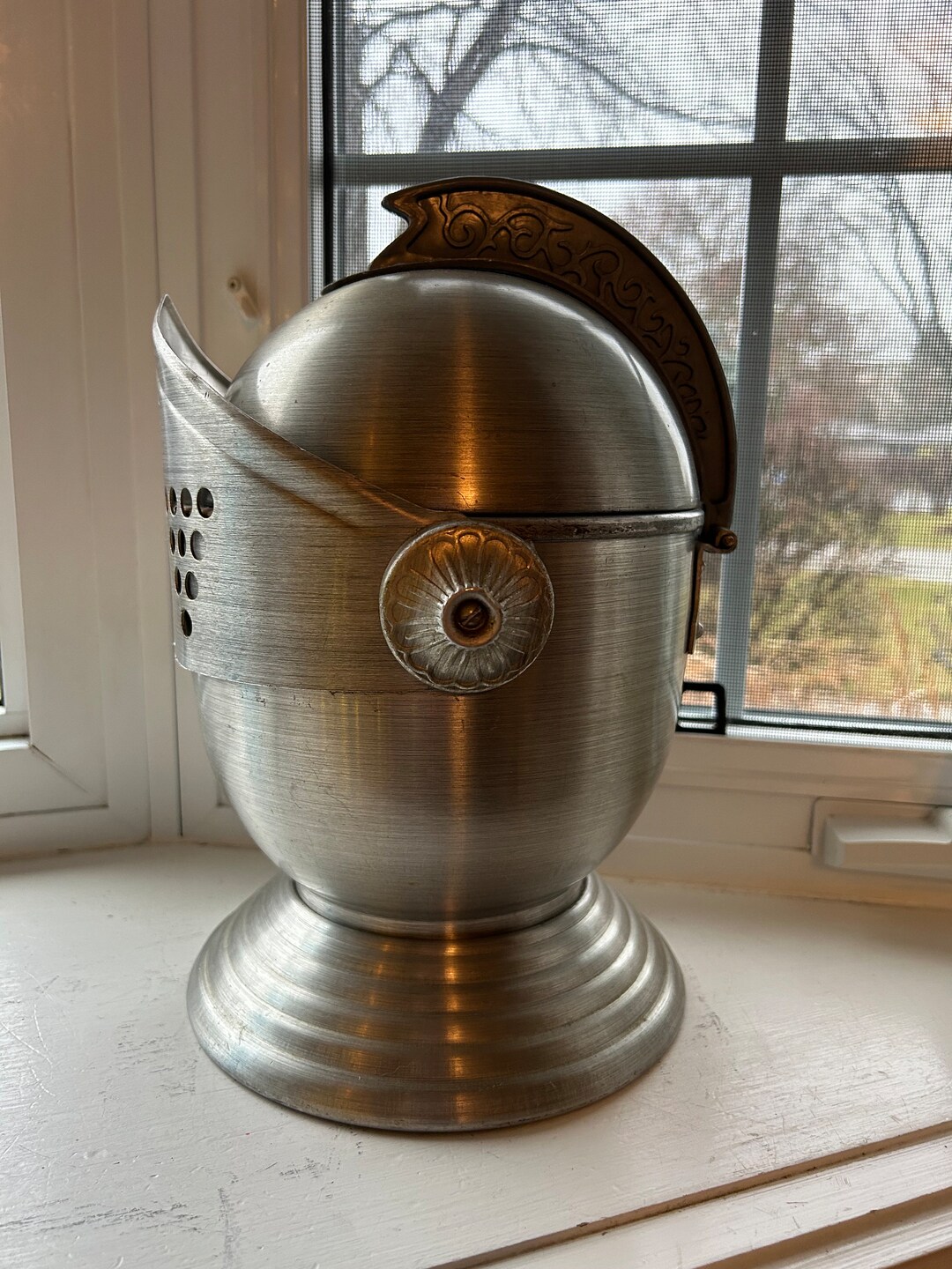 Vintage Knight Helmet Ice Bucket Retro Barware Knight in Etsy