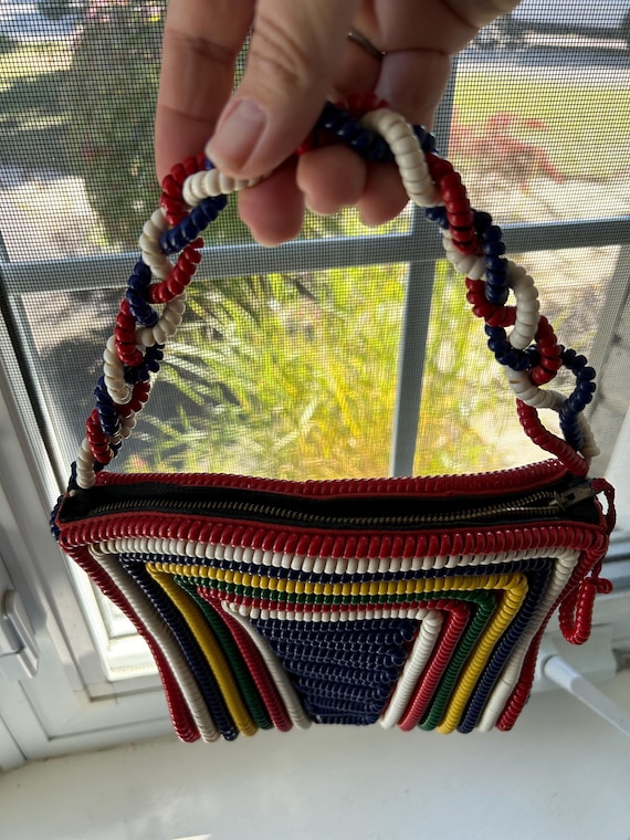Vintage Telephone Cord Handbag, Telephone Cord Pu… - image 7