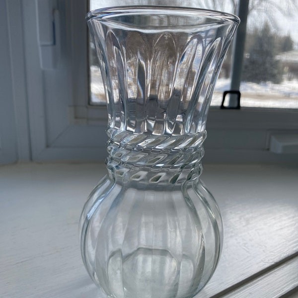Clear Glass Vase Etsy