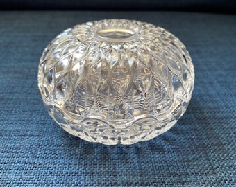 Vintage Crystal Ring Dish—Top and Bottom