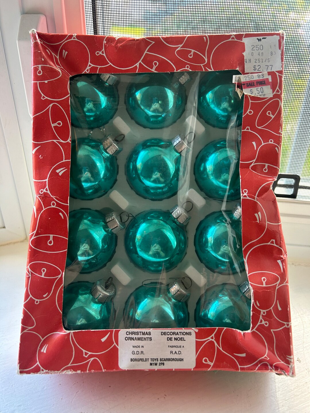 Vintage Glass Ornaments, Made in Germany, Christmas Tree Ornaments, Set