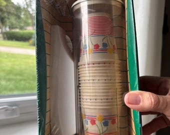 1990's Jetson's and Flintstones Dixie Cup Dispenser With Cups