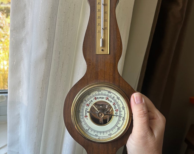 Vintage Wooden Weather Station Made in West Germany Hygro Etsy