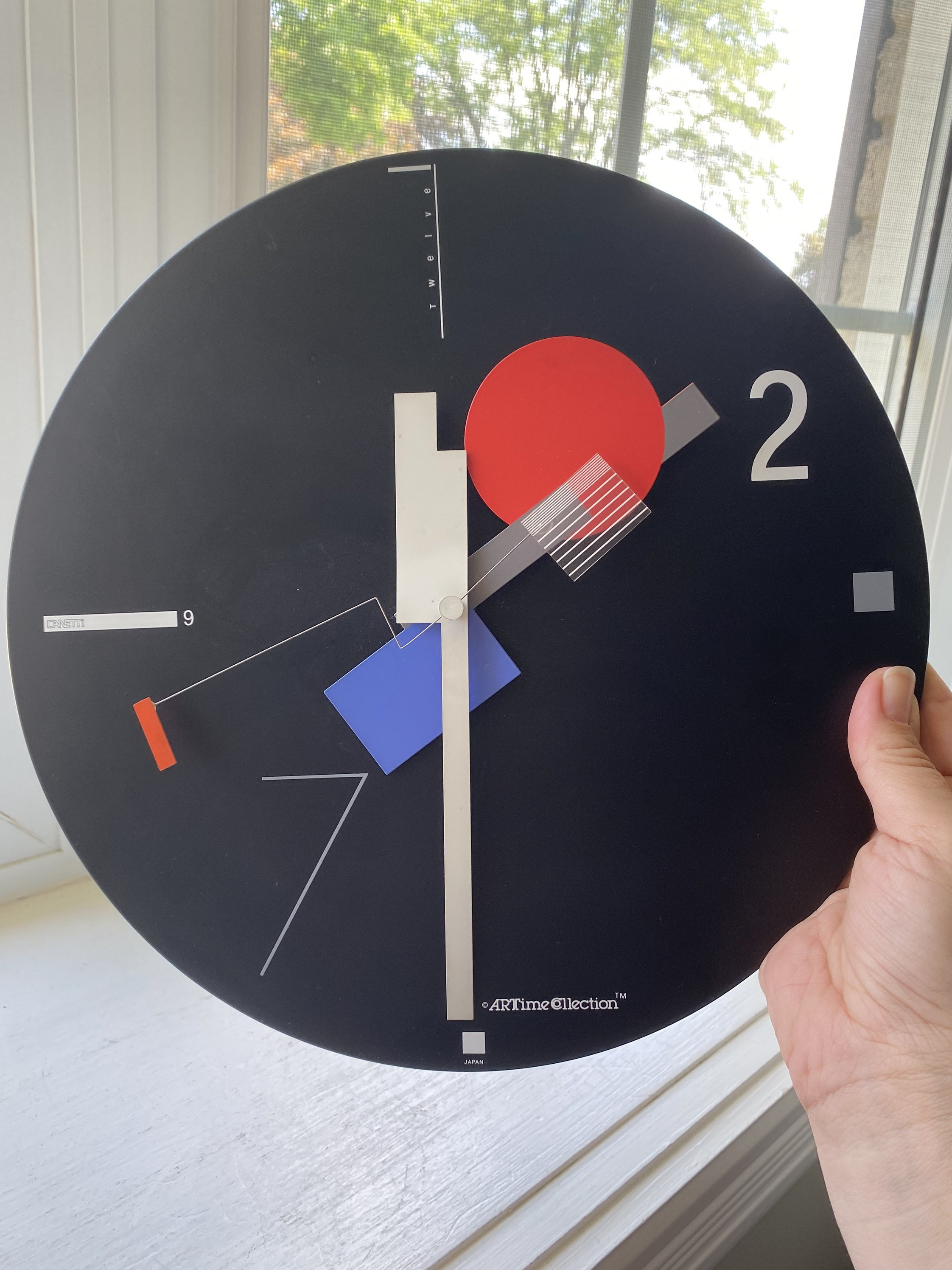 Vintage Nicolai Canetti Designed Wall Clock, Made in Japan