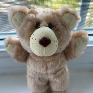 Vintage Furskins Teddy Bear / Fur Skin Small Wendy&#39;s / Xavier Roberts Cabbage Patch Kids / Retro Plush Bear / 1980s