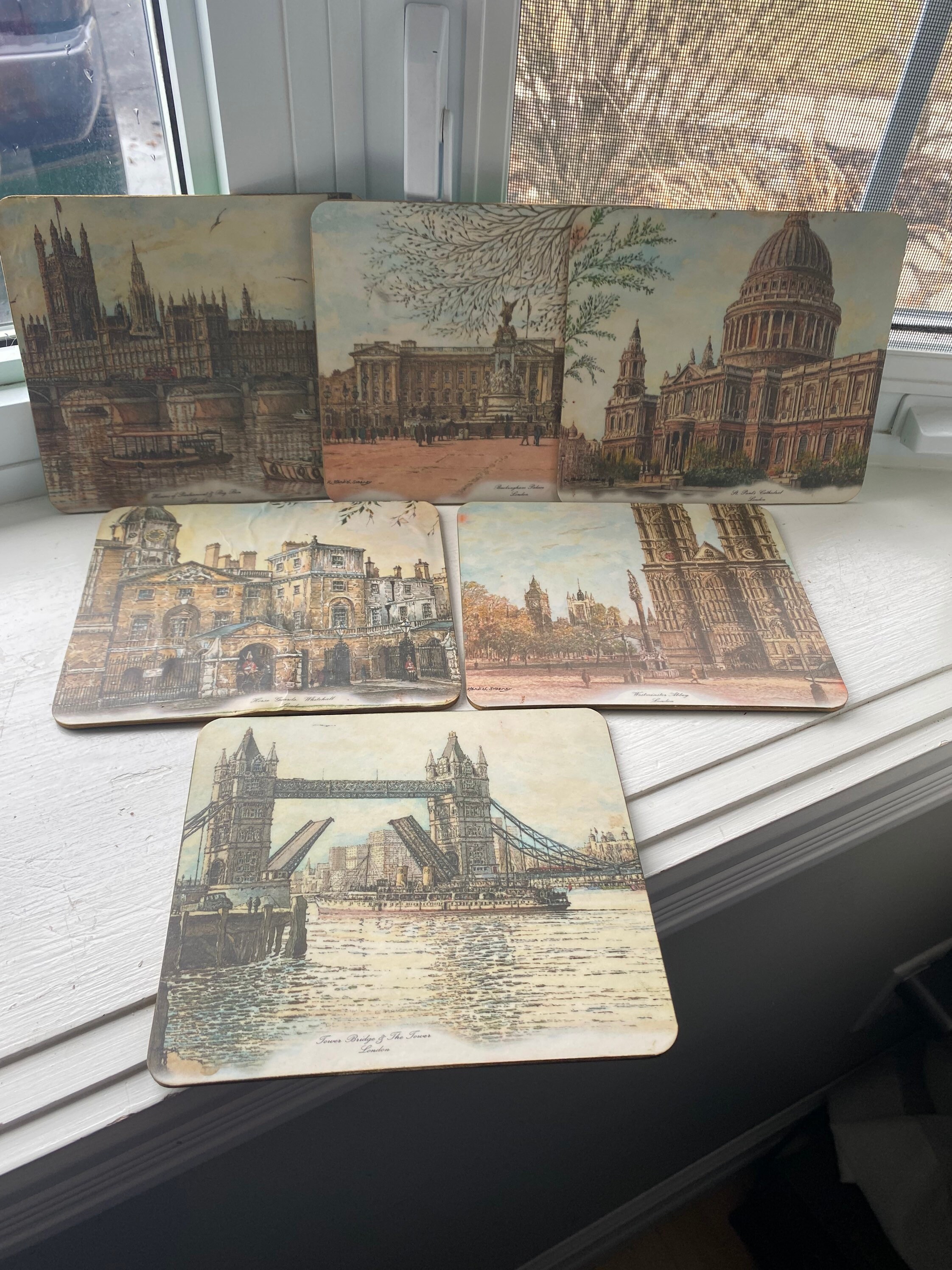 Vintage English London Views Scenes Of London Placemats Place Table