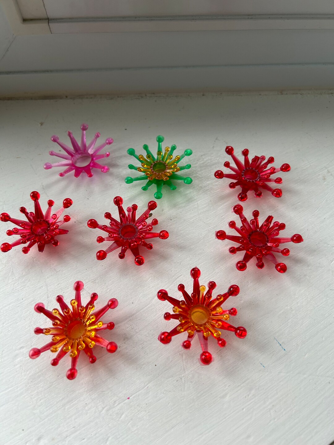 Vintage Light Reflectors Multicoloured Set of 7 Complete Etsy