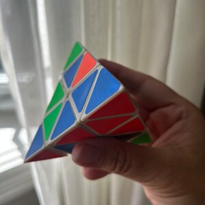 1981 Pyraminx Pyramid Puzzler Triangle Puzzle Rubik’s Cube Type Brain ...