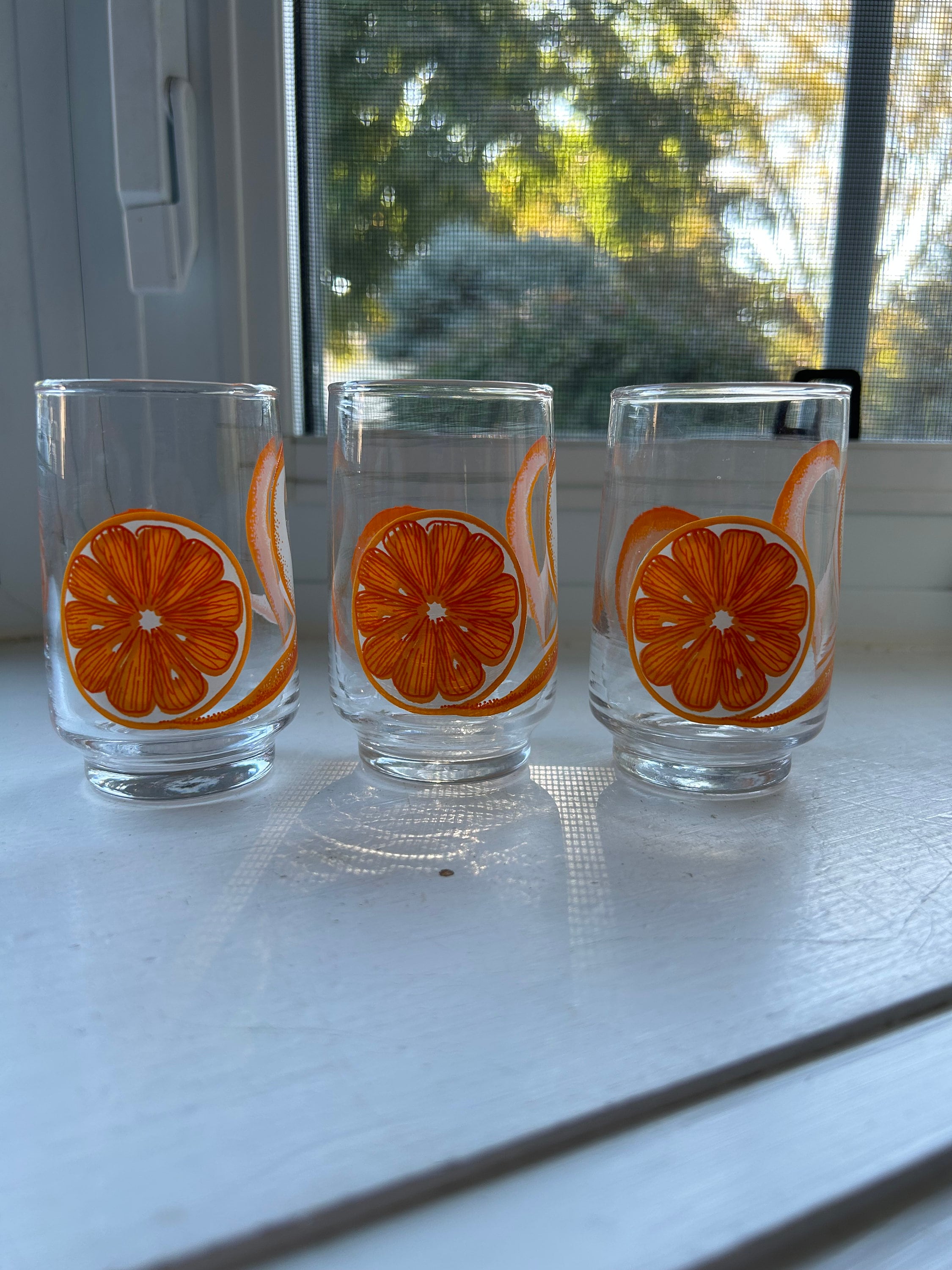 Vintage Orange Juice Glasses, Dominion Juice Glasses, Set of 3, Orange Peel  Glasses - Etsy
