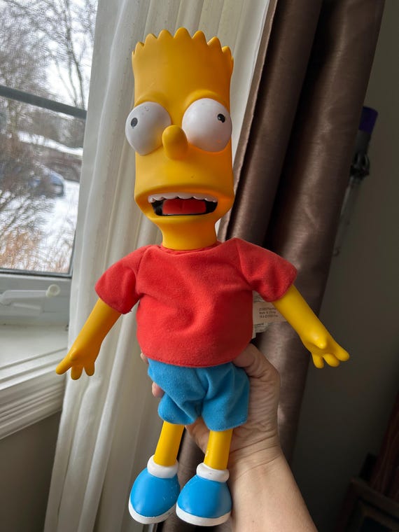 Bart Simpson Talking Plush Doll, the Simpsons, Works Great 
