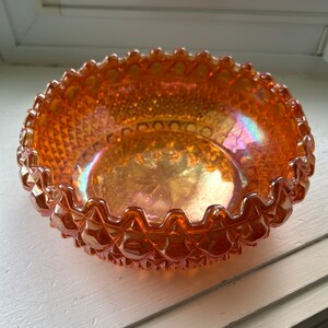 Vintage Marigold Iridescent Carnival Glass Bowl