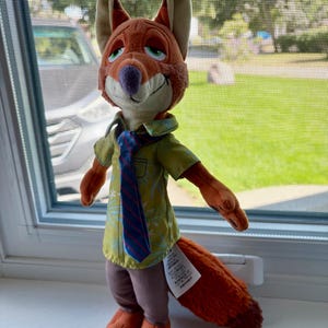 Zootopia Nick Wilde Plush Toy, Zootopia Stuffed Fox - Etsy