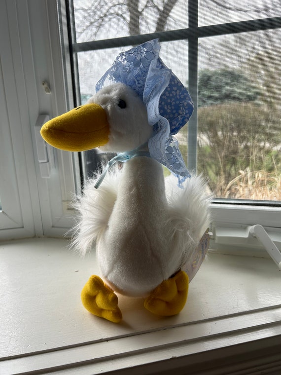 Vintage Mother Goose Plush Toy, Goose With Bonnet - Etsy