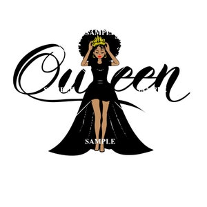 Queen, Crown and Gown SVG/PNG digital file