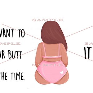 EuSó Quero Tocar Sua Bunda com uma Mulher Curvilínea Arquivo digital SVG/PNG