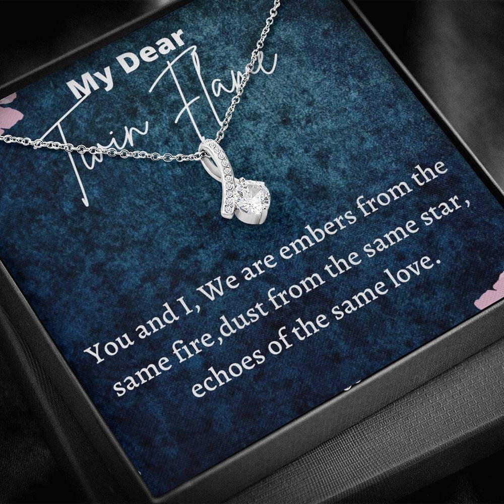 Twin Flame Necklace Twin Flame Jewelry Twin Flame Gifts Etsy UK