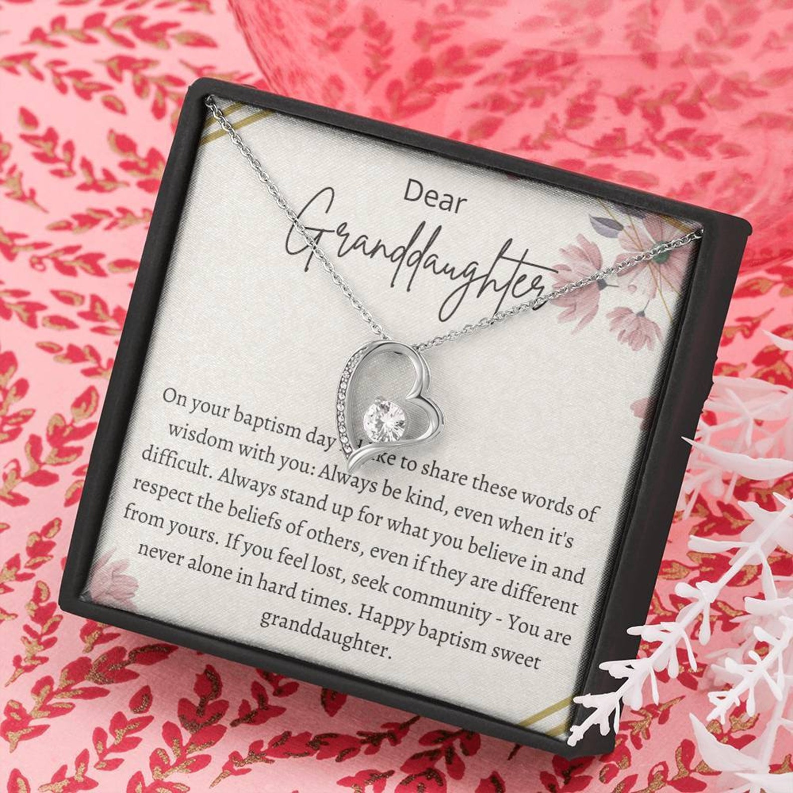 Baptism Gifts From Grandparents Granddaughter Baptism Gift Etsy