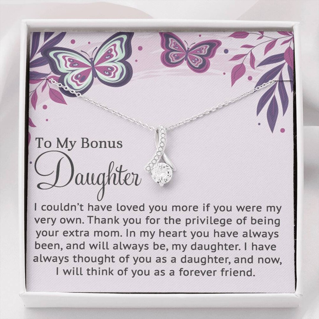 Bonus Daughter Gift Step Daughter Gift Bonus Daughter Necklace