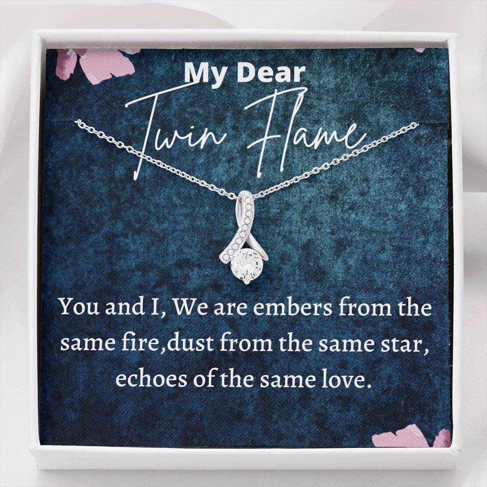 Twin Flame Necklace Twin Flame Jewelry Twin Flame Gifts Etsy UK