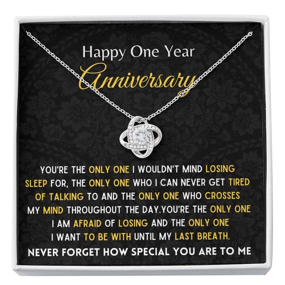 1 Year Anniversary Gift For Wife Necklace, Year Anniversary Gifts,1 Year  Wedding