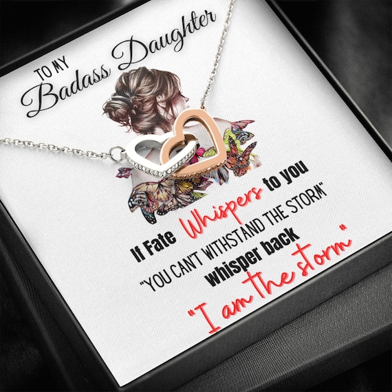To My Badass Daughter Necklace From Mom, Badass Daughter Gift, Badass  Daughter Jewelry, Badass Daughter Necklace, Daughter Gift From Mom, - Etsy  UK