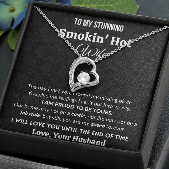 Custom To My Wife Necklace, Christmas Gifts For Women, Anniversary