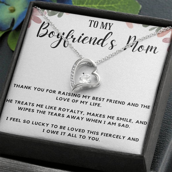 Birthday Gifts for Boyfriends Mom, to My Boyfriend's Mom Necklace, Christmas  Gift for Boyfriends Mom 