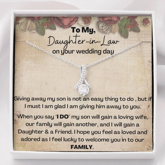 Jewelry for daughter in law cheap on wedding day