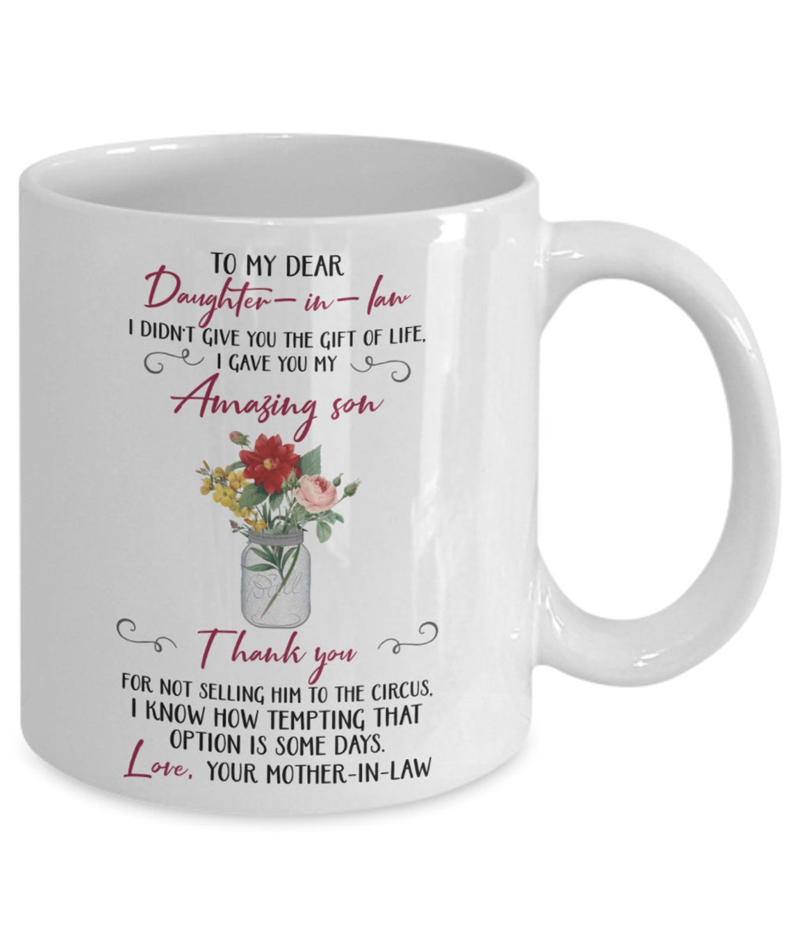 To My Dear Daughter in Law Mug Funny Daughter in Law Mug Etsy