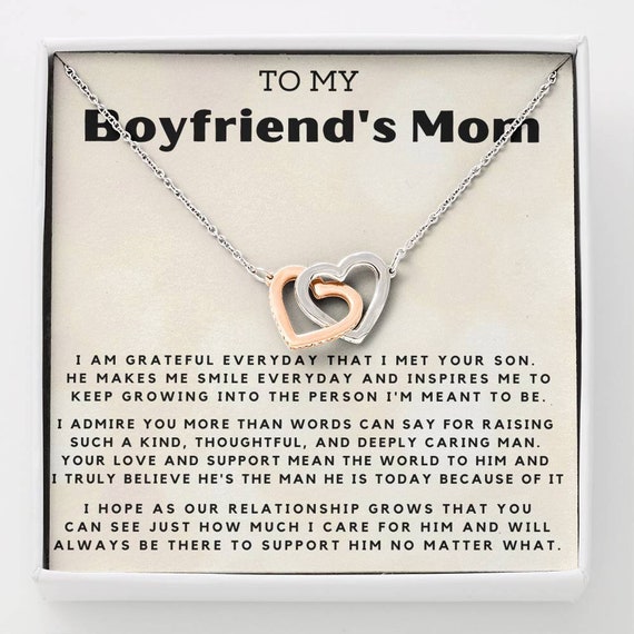 Gift for My Boyfriend's Mom Christmas, to My Boyfriend's Mom Necklace, Christmas Gift for My Boyfriend's Mom, Birthday Gifts