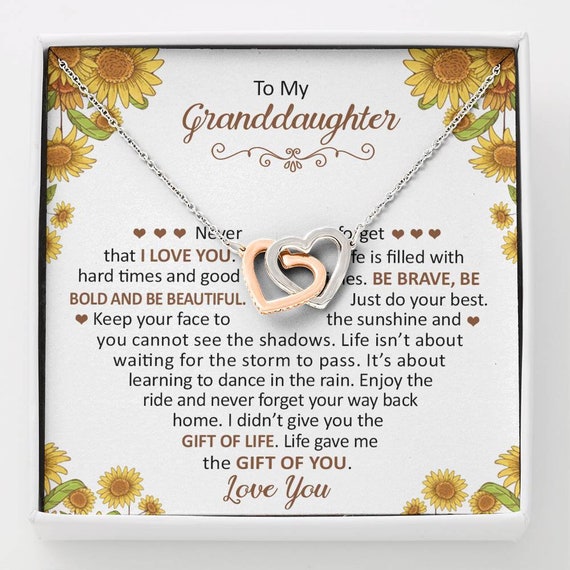Grandma to Granddaughter 1 Double Hearts Necklace Etsy Australia
