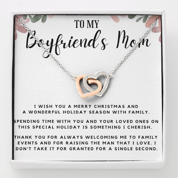 Birthday Gifts for Boyfriends Mom, to My Boyfriend's Mom Necklace, Christmas  Gift for Boyfriends Mom 