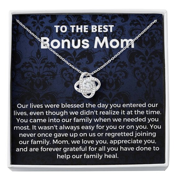 Bonus Mom Gift Bonus Mom Necklace Christmas Gift for Bonus Mom