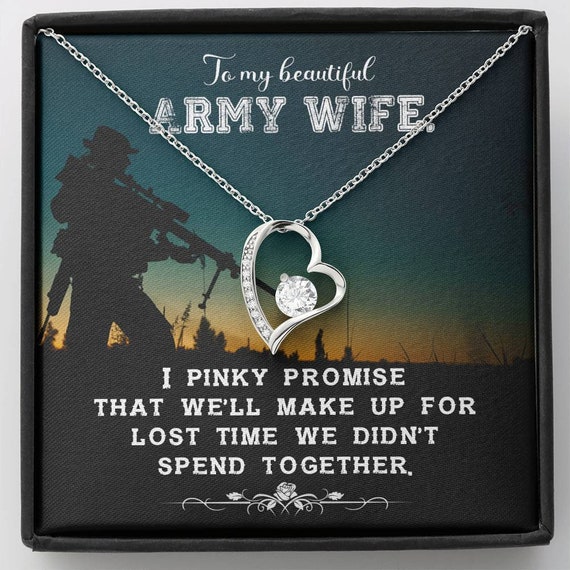 Army Wife Gifts Anniversary Gift for Army Wife Birthday Gifts for Wife  Necklace for Wife Army Wife Military Wife Gift 