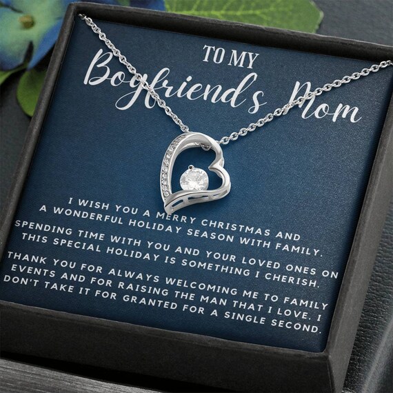 Birthday Gifts for Boyfriend's Mom, to My Boyfriend's Mom Necklace, Christmas Gift for Boyfriend's Mom