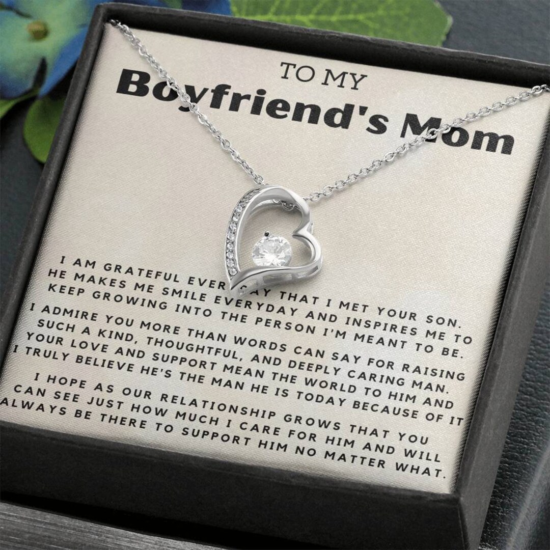 Gift for My Boyfriend's Mom Christmas, to My Boyfriend's Mom Necklace