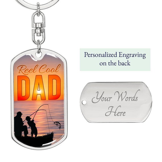 Father's Day Gift for Dad, Fishing Gifts For Dad Keychain, Father's Day Gift From Daughter, Dad Gifts, Fathers day gift fishing