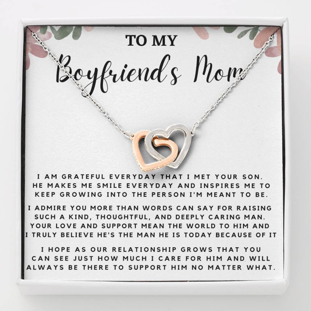 Gift for My Boyfriend's Mom Christmas, to My Boyfriend's Mom Necklace