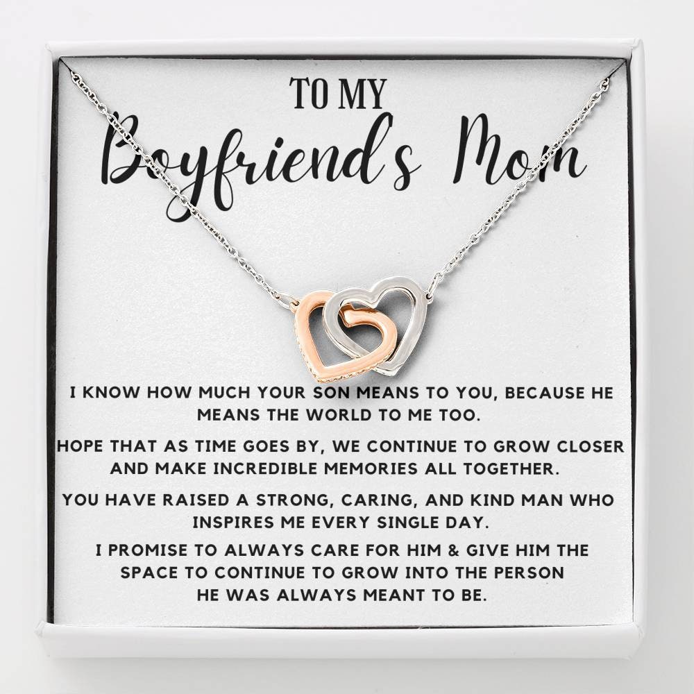 Fa Gifts To My Boyfriends Mom Necklace - Gifts For Boyfriends Mom,  Boyfriends Mom Gift On Birthday, Christmas, Thanksgiving, Valentines With  Message