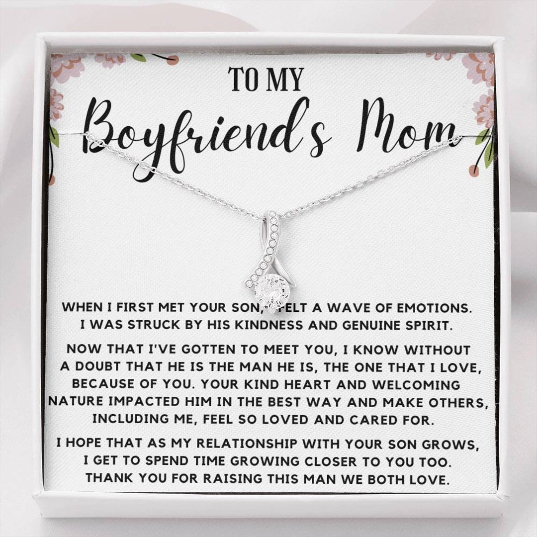 Globright, Gifts for Boyfriend's Mom, To My Boyfriends Mom Necklace, B –  globrightjewelry