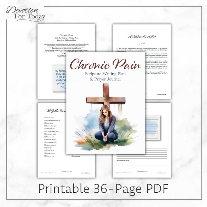 Chronic Pain Scripture Writing Plan | Prayer Journal (PDF Download) - Etsy