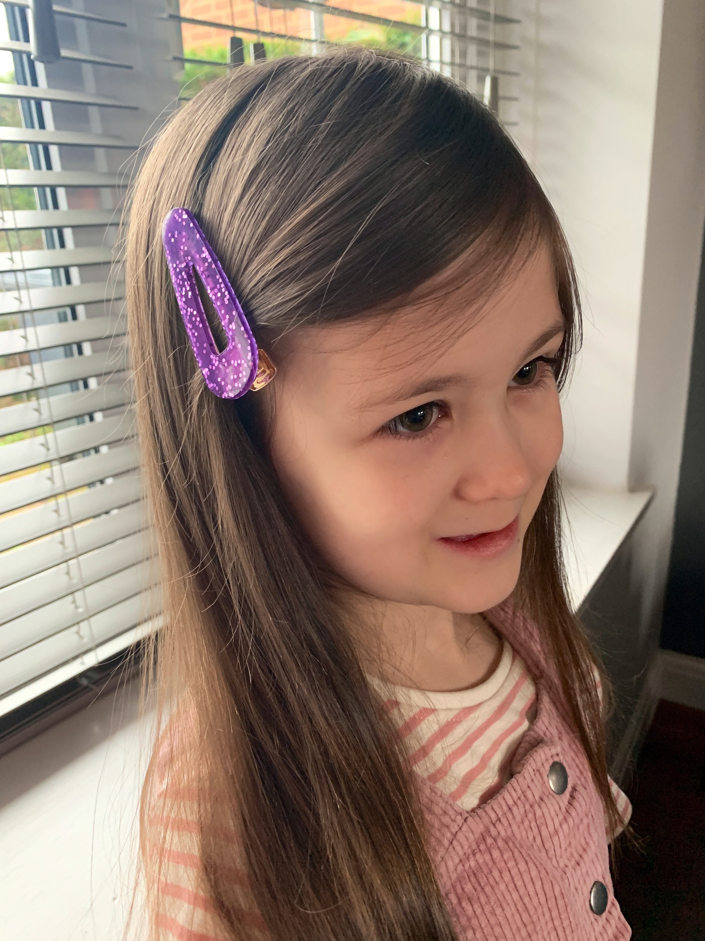 Pretty resin hair clips child hair accessories child hair Etsy