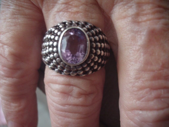 Marvelous Vintage Sterling Silver AMETHYST and MA… - image 1