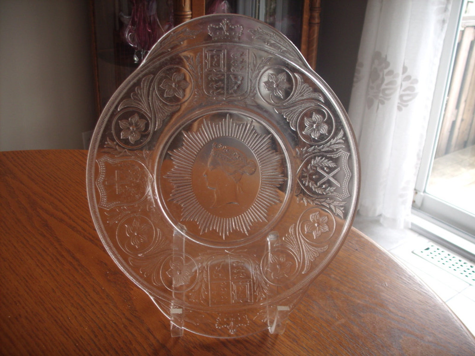 Antique NOVA SCOTIA Glass Commemorative Queen Victoria 50th Etsy