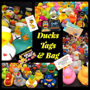 Ducking Starter Pack - Rubber Ducks and Tags Free Tote bag - Everything you need to Duck Duck Jeep owners