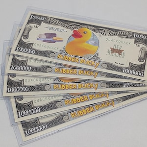 Set of 5 - A Million Ducks Novelty Dollar Bills